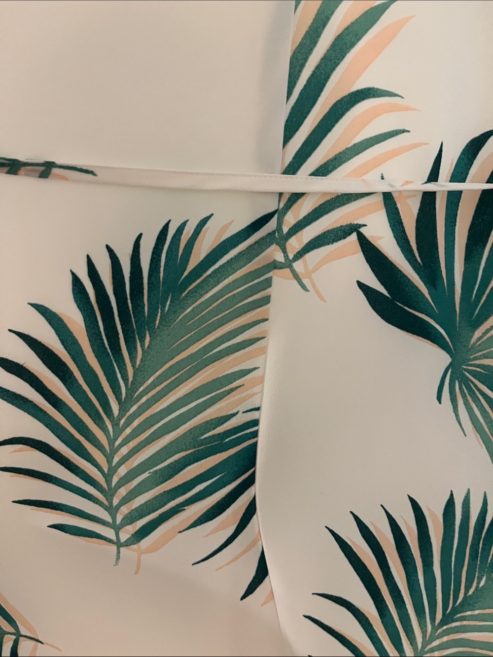 Forever 21 White Maxi Dress with Green Palm Print - Picture 10 of 16